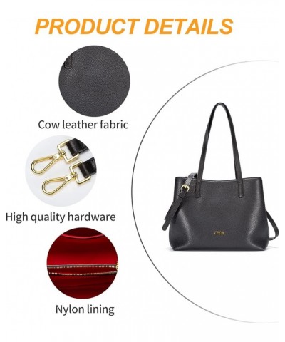 Women's Solid Color Shoulder Bag Large Capacity Handbag Simple Daily Black $41.09 Shoulder Bags