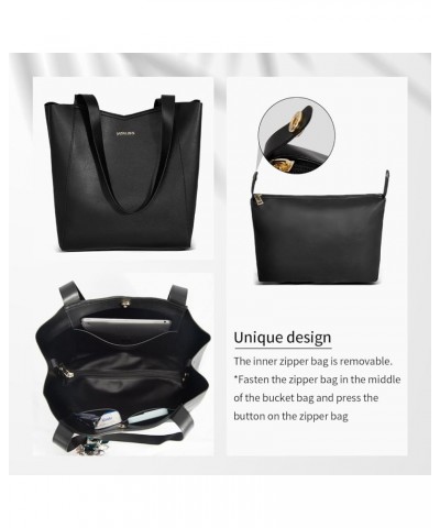 Large Tote Bags for Women, Fashion Leather Top-Handle Purse for Women with Inner Wallet for Travel Work Black $10.25 Totes