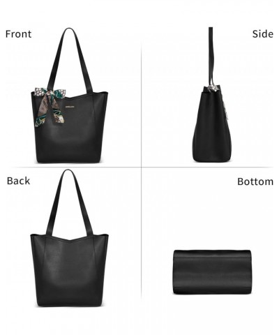 Large Tote Bags for Women, Fashion Leather Top-Handle Purse for Women with Inner Wallet for Travel Work Black $10.25 Totes