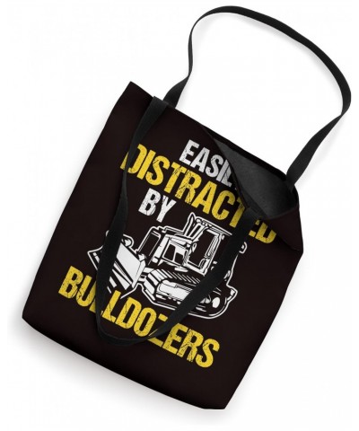 Construction - Easily Distracted By Bulldozers Tote Bag $11.02 Totes