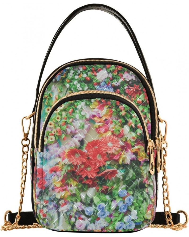 Flowers Crossbody Bags for Women Small Shoulder with Detachable Straps, Trendy Cell Phone Purse Shoulder Handbags for Ladies ...