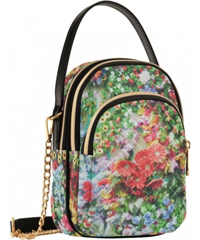 Flowers Crossbody Bags for Women Small Shoulder with Detachable Straps, Trendy Cell Phone Purse Shoulder Handbags for Ladies ...