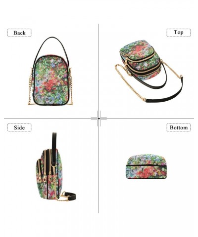 Flowers Crossbody Bags for Women Small Shoulder with Detachable Straps, Trendy Cell Phone Purse Shoulder Handbags for Ladies ...