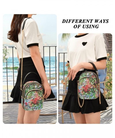 Flowers Crossbody Bags for Women Small Shoulder with Detachable Straps, Trendy Cell Phone Purse Shoulder Handbags for Ladies ...