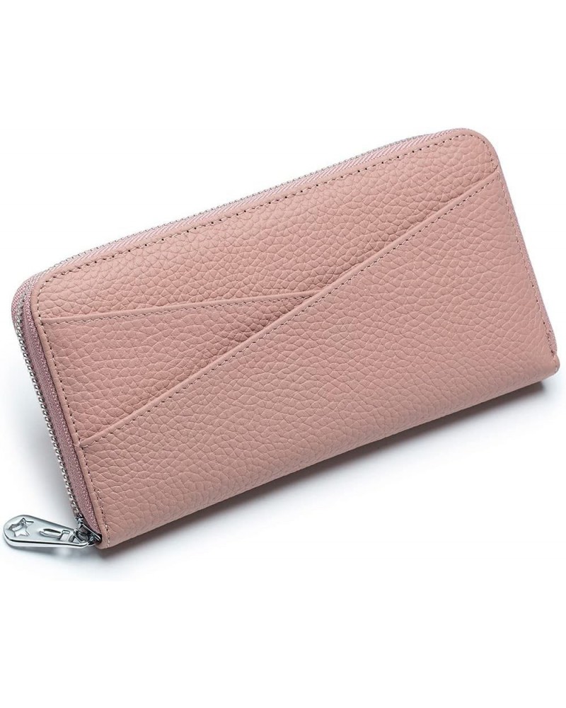 First Layer Cowhide Women Wallet Ladies Cluth Bag Long Purse Genuine Leather RFID Blocking Vintage Card Holder Organizer with...