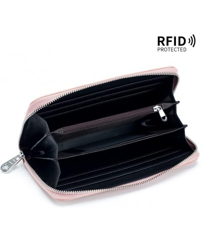 First Layer Cowhide Women Wallet Ladies Cluth Bag Long Purse Genuine Leather RFID Blocking Vintage Card Holder Organizer with...