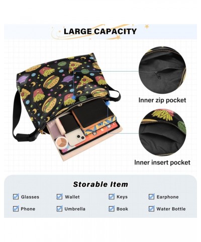 Pizza Hamburger Womens Shoulder Bag Hobo Crossbody Leather Casual Tote Bag for Women Large Space Handbag Shopping Bag $14.19 ...