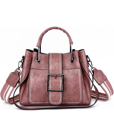 Womens Handbag Large Capacity, PU Leather Satchel Purse, Tote Crossbody Shoulder Bag Pink $19.42 Totes