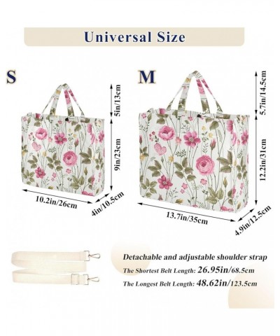 Roses and Butterflies Women's Tote Handbags Top Handle Satchel Shoulder Bag Crossbody Bag for Office Travel S $14.19 Totes