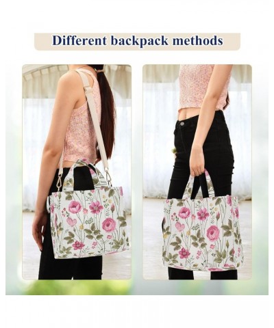 Roses and Butterflies Women's Tote Handbags Top Handle Satchel Shoulder Bag Crossbody Bag for Office Travel S $14.19 Totes