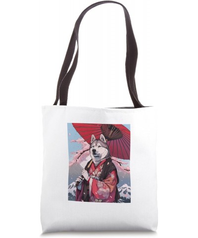 Husky Kimono Funny Dog Geisha Tote Bag $13.92 Totes