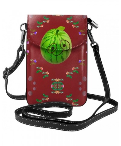 women leather Cell Phone Purse Big Eye Watermelon pattern Soft, durable and waterproof PU leather Convenient for daily use an...