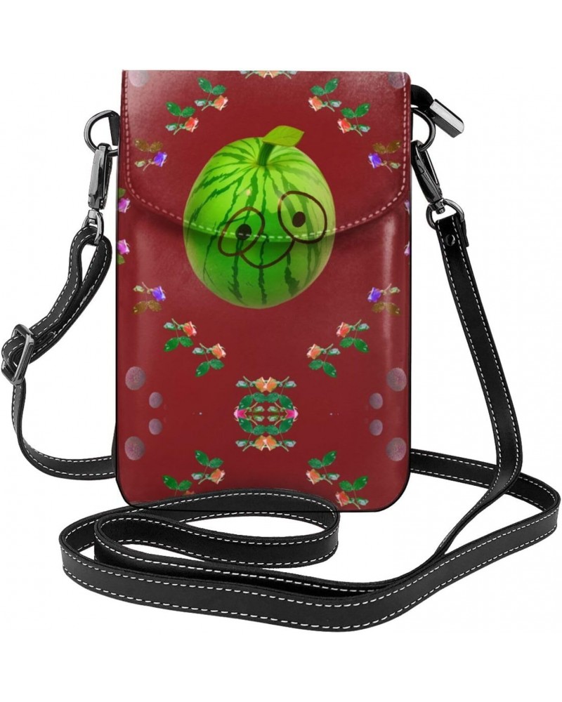 women leather Cell Phone Purse Big Eye Watermelon pattern Soft, durable and waterproof PU leather Convenient for daily use an...