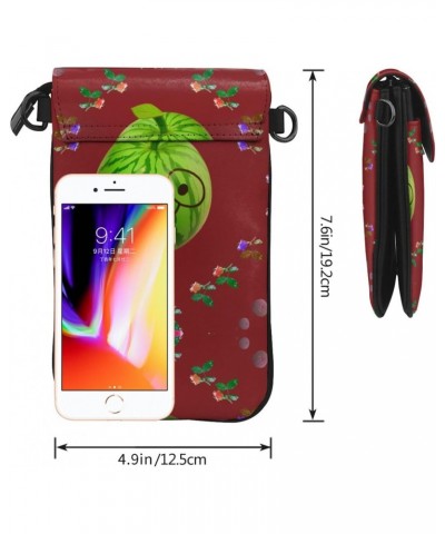 women leather Cell Phone Purse Big Eye Watermelon pattern Soft, durable and waterproof PU leather Convenient for daily use an...