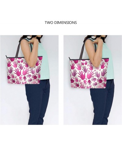 Large Tote Top Handle Bag, Women Zippered Handbag, Big Shoulder Hand Bags Multi 10 $9.26 Shoulder Bags