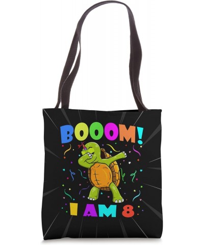 Dabbing Turtlecorn Booom! I Am 8 Boy Girl 8th Birthday Party Tote Bag $14.18 Totes