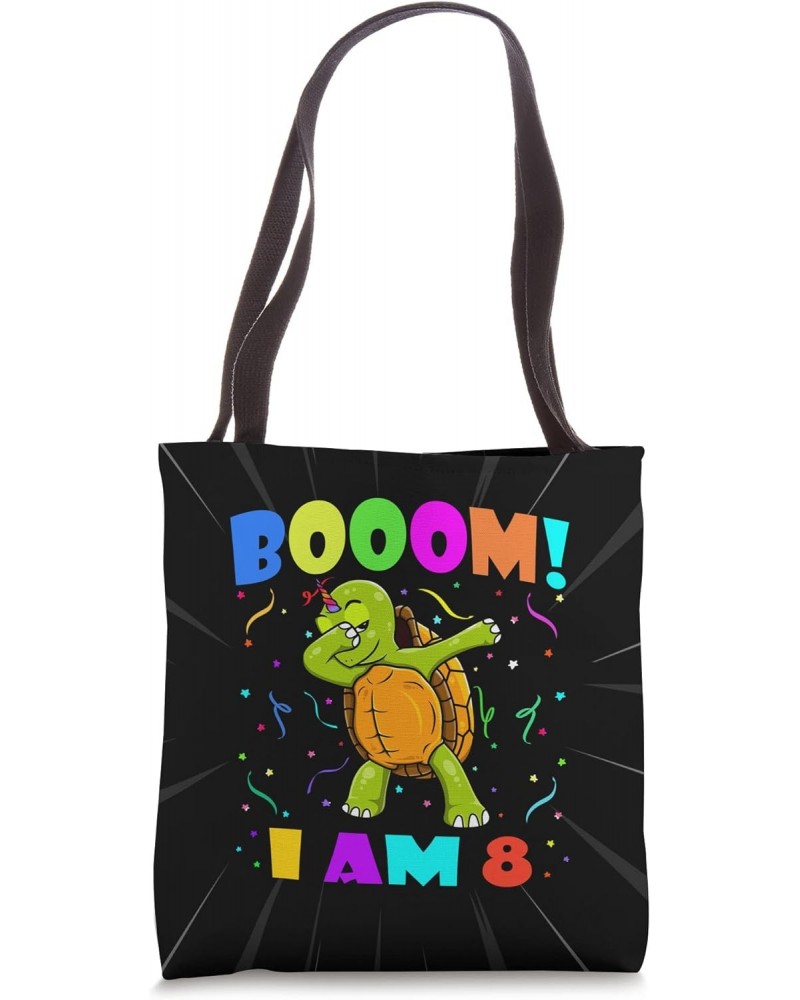 Dabbing Turtlecorn Booom! I Am 8 Boy Girl 8th Birthday Party Tote Bag $14.18 Totes