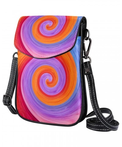 Crossbody Bag for Women, Purse, Messenger Bag, Shoulder Bag, Spiral Pattern Colorful $14.29 Shoulder Bags