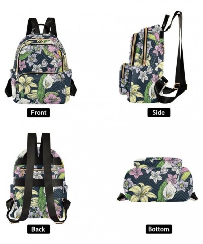 Tropical Colorful Flowers Casual Fashion Polyester Travel Rucksack Shoulder Bag Color Small $14.80 Backpacks