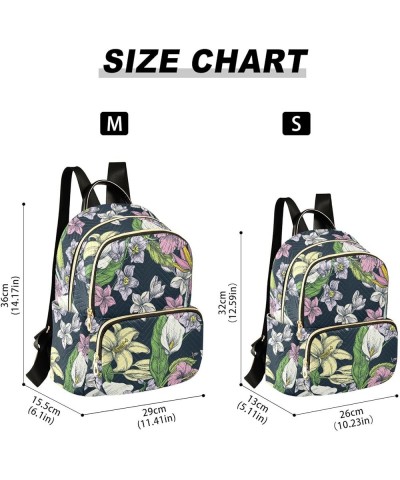 Tropical Colorful Flowers Casual Fashion Polyester Travel Rucksack Shoulder Bag Color Small $14.80 Backpacks