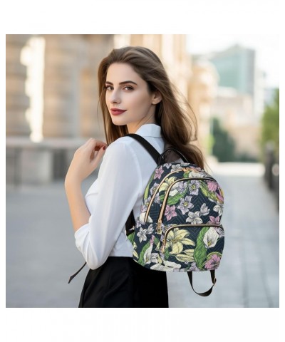 Tropical Colorful Flowers Casual Fashion Polyester Travel Rucksack Shoulder Bag Color Small $14.80 Backpacks