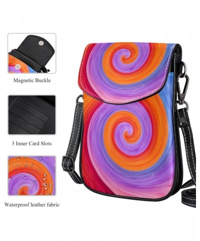 Crossbody Bag for Women, Purse, Messenger Bag, Shoulder Bag, Spiral Pattern Colorful $14.29 Shoulder Bags