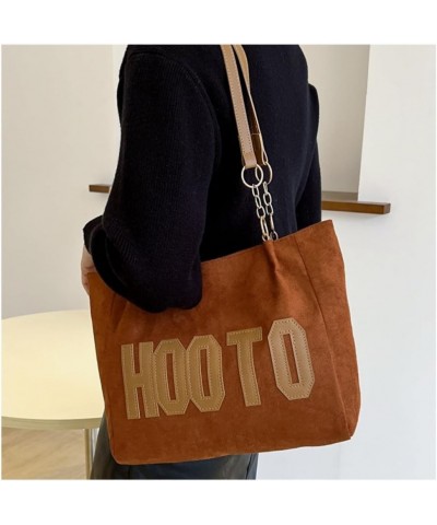 Single shoulder canvas bag large women's large capacity 2024 new spring commuter Tote large bag Brown $12.96 Shoulder Bags