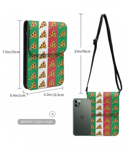 Pizza Italian Flag Crossbody Cell Phone Bag Cute Purse Bags Wallet Bags Adjustable Strap Lightweight Mini Phone Bag For Women...