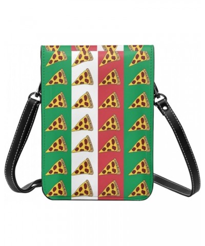 Pizza Italian Flag Crossbody Cell Phone Bag Cute Purse Bags Wallet Bags Adjustable Strap Lightweight Mini Phone Bag For Women...