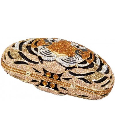 Bling Diamond Tiger Clutch Evening Bags For Women Formal Party Crystal Purse Wedding Handbag (Gold) Gold $62.41 Evening Bags