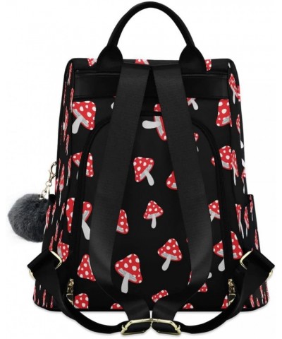 Red Mushrooms Forest Women Backpack Anti-theft Handbag Purse Travel Bag Fashion Shoulder Bags $21.19 Backpacks