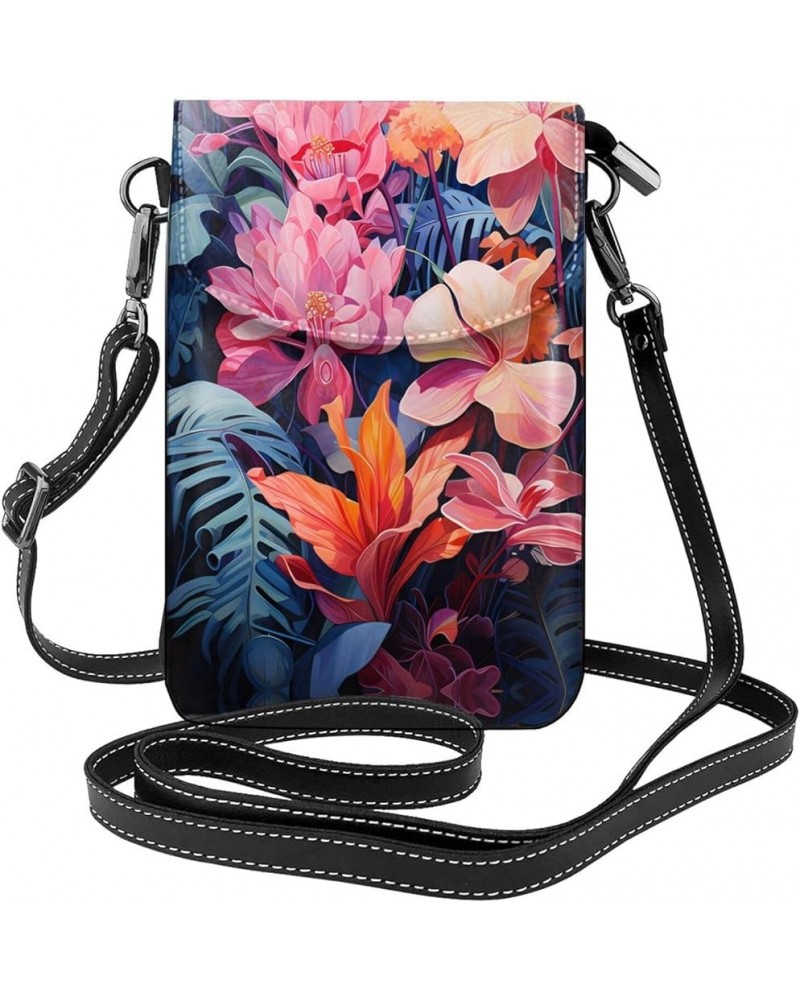 Cute Koala Plant Stylish And Secure Cell Phone Purse Wallet Crossbody - Perfect For Daily Use And Travel Colorful Tropical Pl...