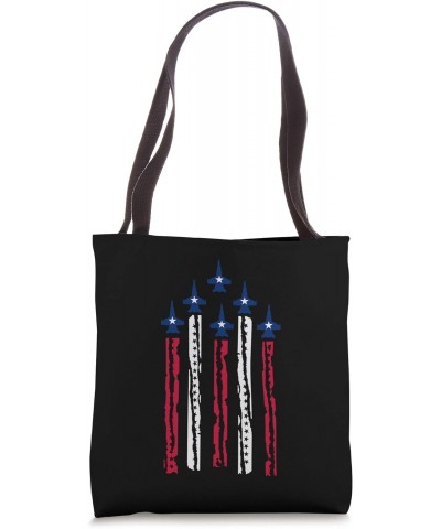 American Flag Patriotic Fighter Jet Airplane Plane US Tote Bag $12.19 Totes