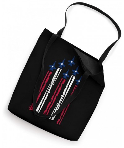 American Flag Patriotic Fighter Jet Airplane Plane US Tote Bag $12.19 Totes