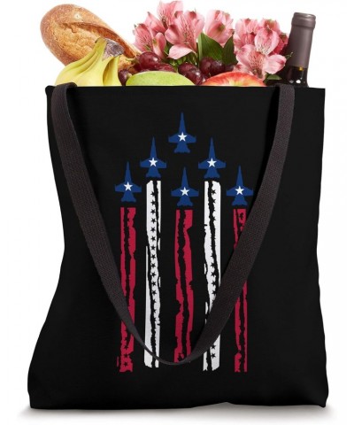 American Flag Patriotic Fighter Jet Airplane Plane US Tote Bag $12.19 Totes