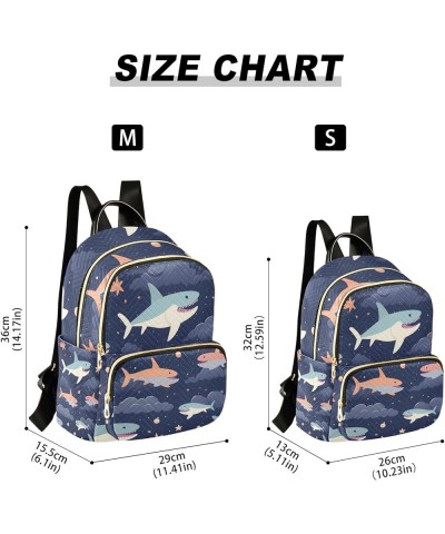 Small Backpack Purse for Women, Sharks Swim in The Sky Travel Bag Casual Daypack Shoulder Bag Small $17.28 Backpacks