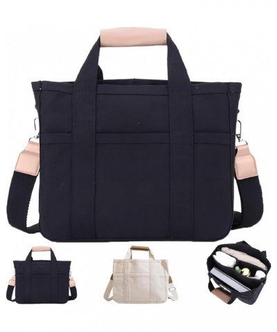 Moonelo Everything Bag,Moonelo Everything Tote Bag,Moonelo Bag,Canvas Tote Bag with Multi Pockets Black $10.23 Totes