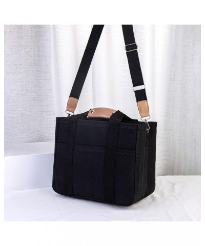 Moonelo Everything Bag,Moonelo Everything Tote Bag,Moonelo Bag,Canvas Tote Bag with Multi Pockets Black $10.23 Totes