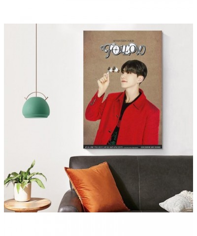 HOSHI SEVENTEEN Tour FOLLOW to Seoul KPOP ARTIST Print on Canvas Painting Wall Art for Living Room Home Decor Boy Gift 20x30i...