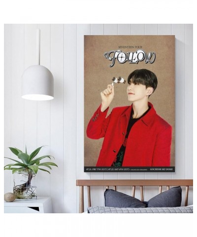 HOSHI SEVENTEEN Tour FOLLOW to Seoul KPOP ARTIST Print on Canvas Painting Wall Art for Living Room Home Decor Boy Gift 20x30i...