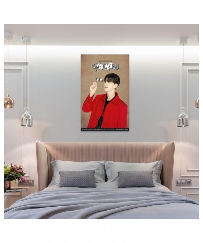 HOSHI SEVENTEEN Tour FOLLOW to Seoul KPOP ARTIST Print on Canvas Painting Wall Art for Living Room Home Decor Boy Gift 20x30i...