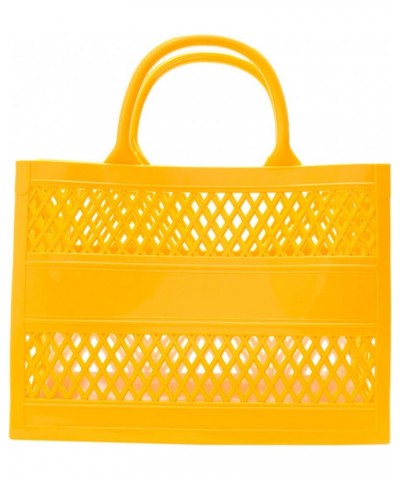 Fashion Big Capacity PVC Shopping Tote Bag Rubber Silicone Beach Bag 460 Rancher Clutch (White, One Size) Yellow $23.03 Totes