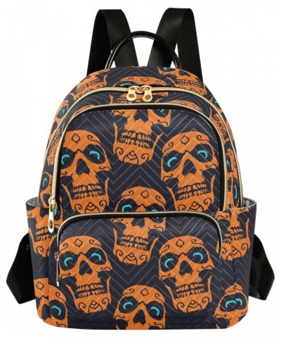 Halloween Spooky Print Women's Backpack Wallet Casual Small Backpack Fashion Women's Travel Bag School Backpack Color008 Smal...