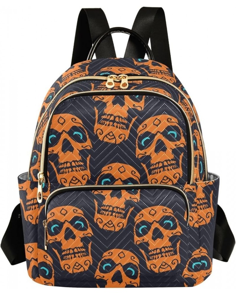 Halloween Spooky Print Women's Backpack Wallet Casual Small Backpack Fashion Women's Travel Bag School Backpack Color008 Smal...