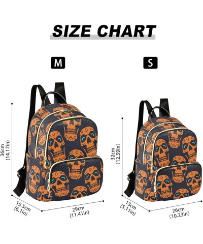 Halloween Spooky Print Women's Backpack Wallet Casual Small Backpack Fashion Women's Travel Bag School Backpack Color008 Smal...