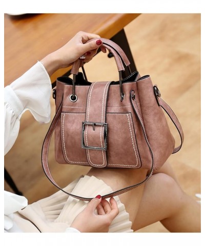 Womens Handbag Large Capacity, PU Leather Satchel Purse, Tote Crossbody Shoulder Bag Pink $19.42 Totes