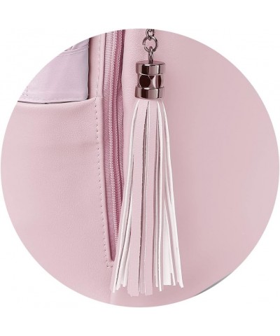 Backpack Purse for Women, PU Leather Anti Theft Travel Backpack Purse Shoulder Bags with Tassel Pure Black Pure Pink $18.85 B...