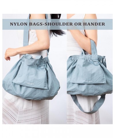 Women Casual Handbags Large Capacity Nylon Shoulder Handbag Women's Satchel Handbags Adjustable Strap for Outdoor Blue $28.46...