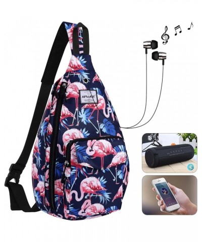 Backpack Sling for Women Anti-Water Crossbody Bag Inclined Adjustable Pack Flamingo Pink $19.75 Crossbody Bags