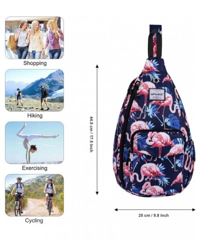 Backpack Sling for Women Anti-Water Crossbody Bag Inclined Adjustable Pack Flamingo Pink $19.75 Crossbody Bags